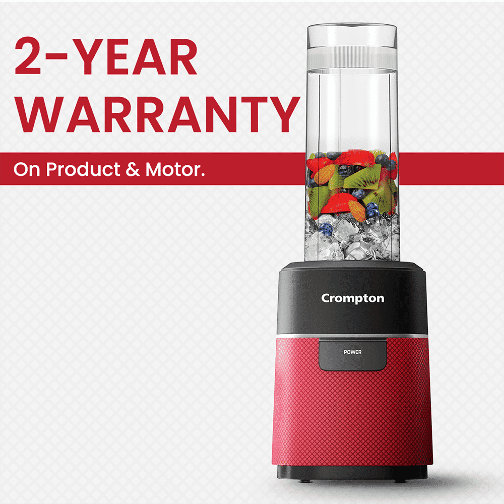 Crompton Ameo Fresh 400 Watt 2 Jars Nutri Blender (Maxi Blend Technology, Black & Red)_10