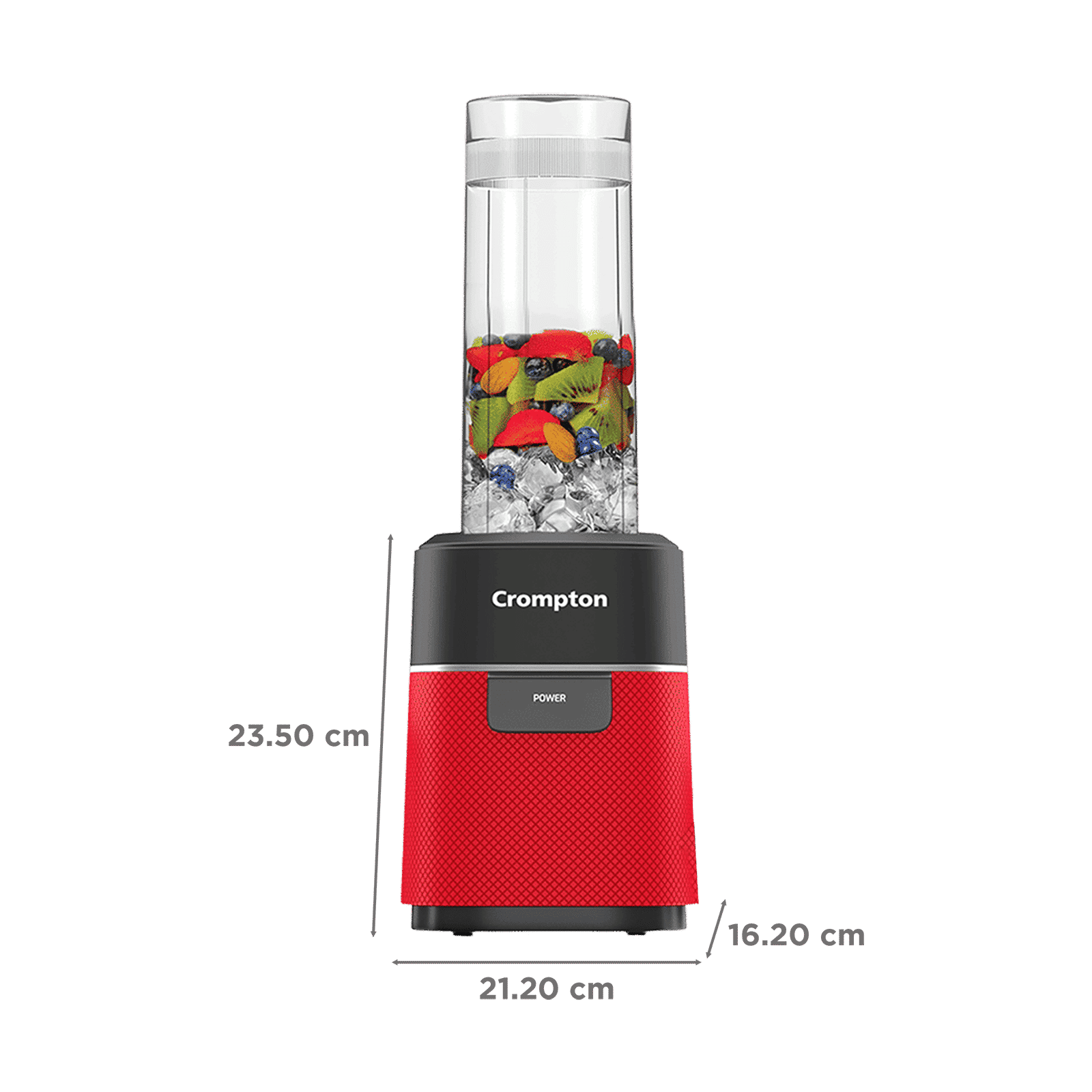 Crompton Ameo Fresh 400 Watt 2 Jars Nutri Blender (Maxi Blend Technology, Black & Red)_2