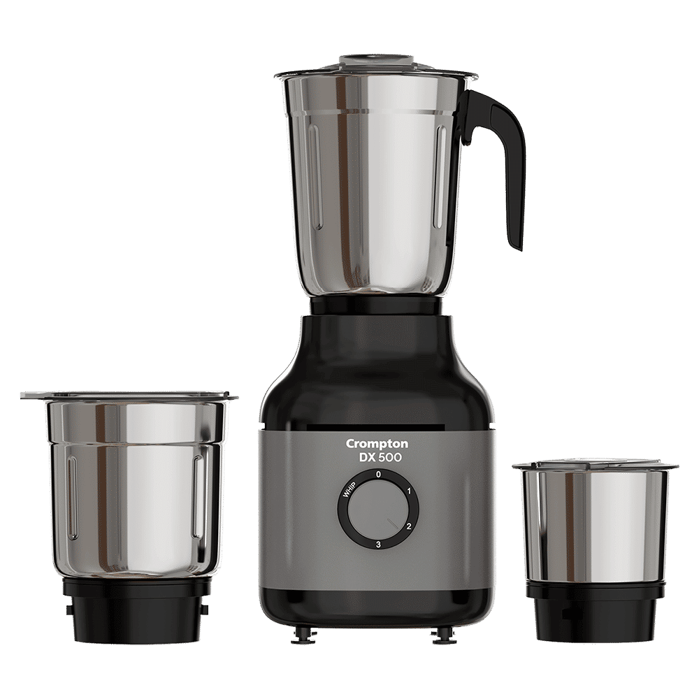 Crompton DX500 500 Watt 3 Jars Mixer Grinder (Motor Vent-X Technology, Black & Grey) Crompton DX500 500 Watt 3 Jars Mixer Grinder (Motor Vent-X Technology, Black & Grey)_1
