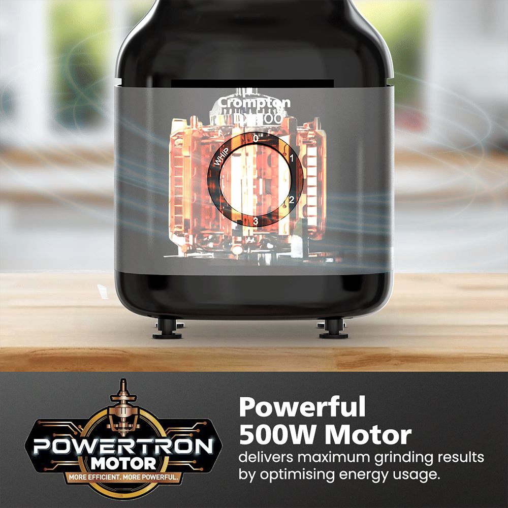 Crompton DX500 500 Watt 3 Jars Mixer Grinder (Motor Vent-X Technology, Black & Grey) Crompton DX500 500 Watt 3 Jars Mixer Grinder (Motor Vent-X Technology, Black & Grey)_3