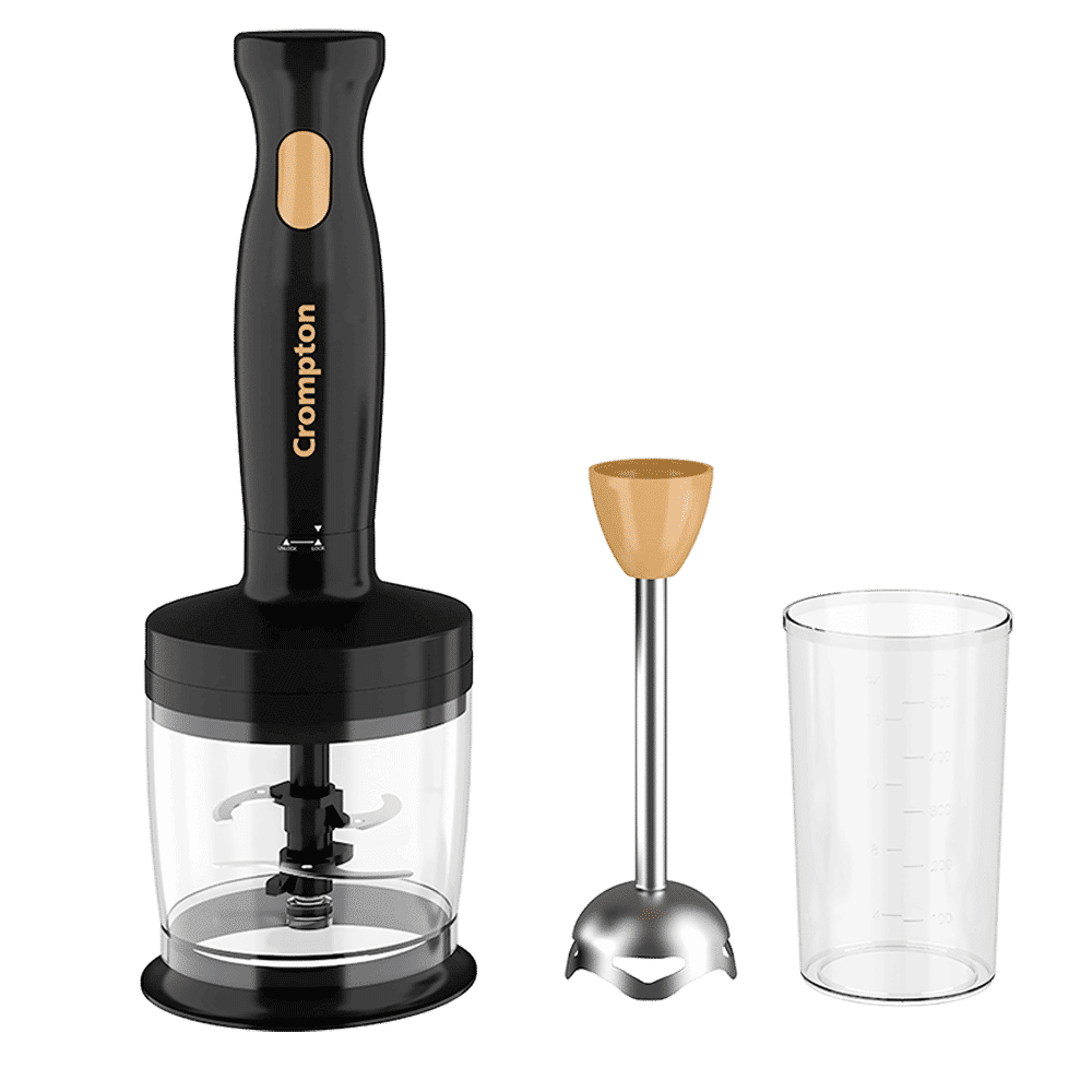 Crompton Ameo Trio 300 Watt Vegetable & Fruit Chopper with 2 Blades (Black & Golden)_1