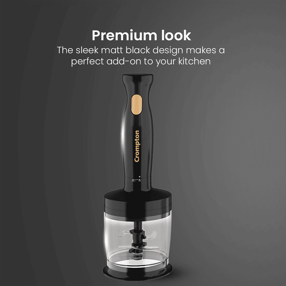 Crompton Ameo Trio 300 Watt Vegetable & Fruit Chopper with 2 Blades (Black & Golden)_8