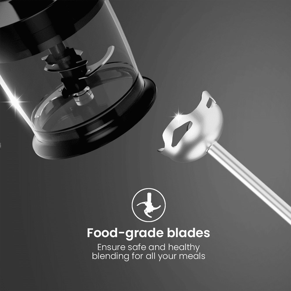 Crompton Ameo Trio 300 Watt Vegetable & Fruit Chopper with 2 Blades (Black & Golden)_5