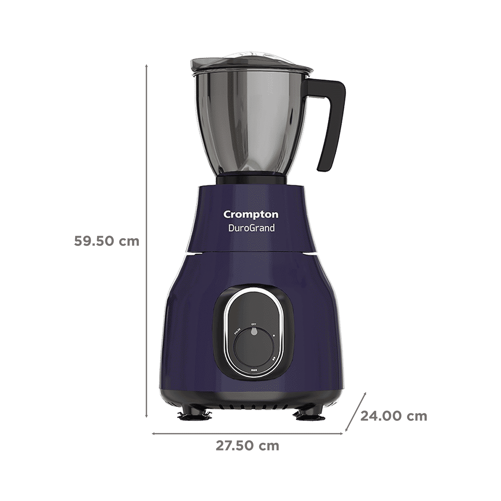 Crompton DuroGrand 750 Watt 5 Jars Mixer Grinder (Motor Vent X Technology, Black & Purple)_2