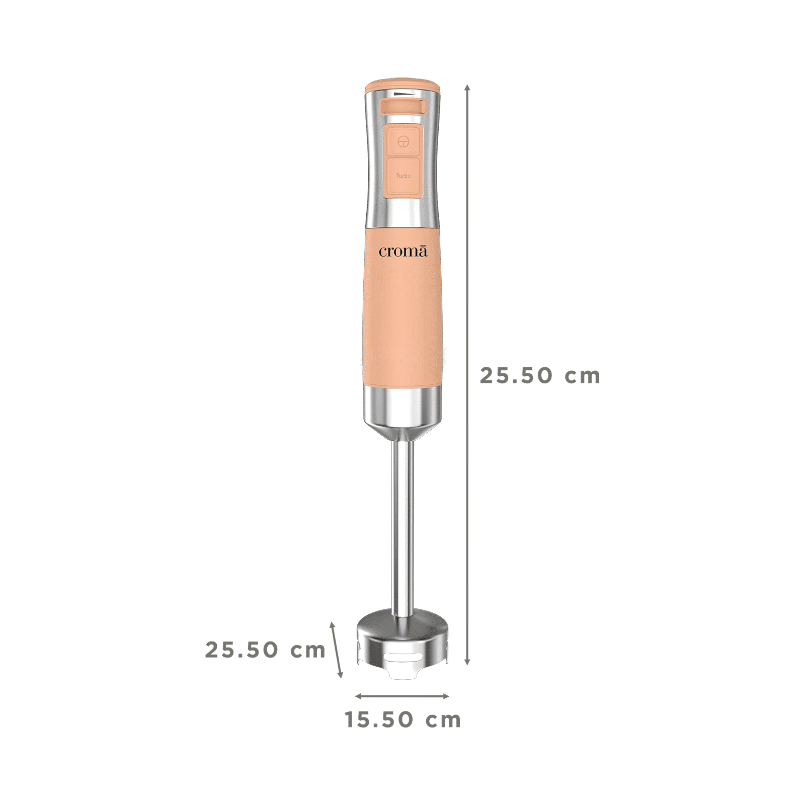 Croma AK5705 600 Watt Hand Blender with 3 Attachments (Speed Selector, Peach)_3