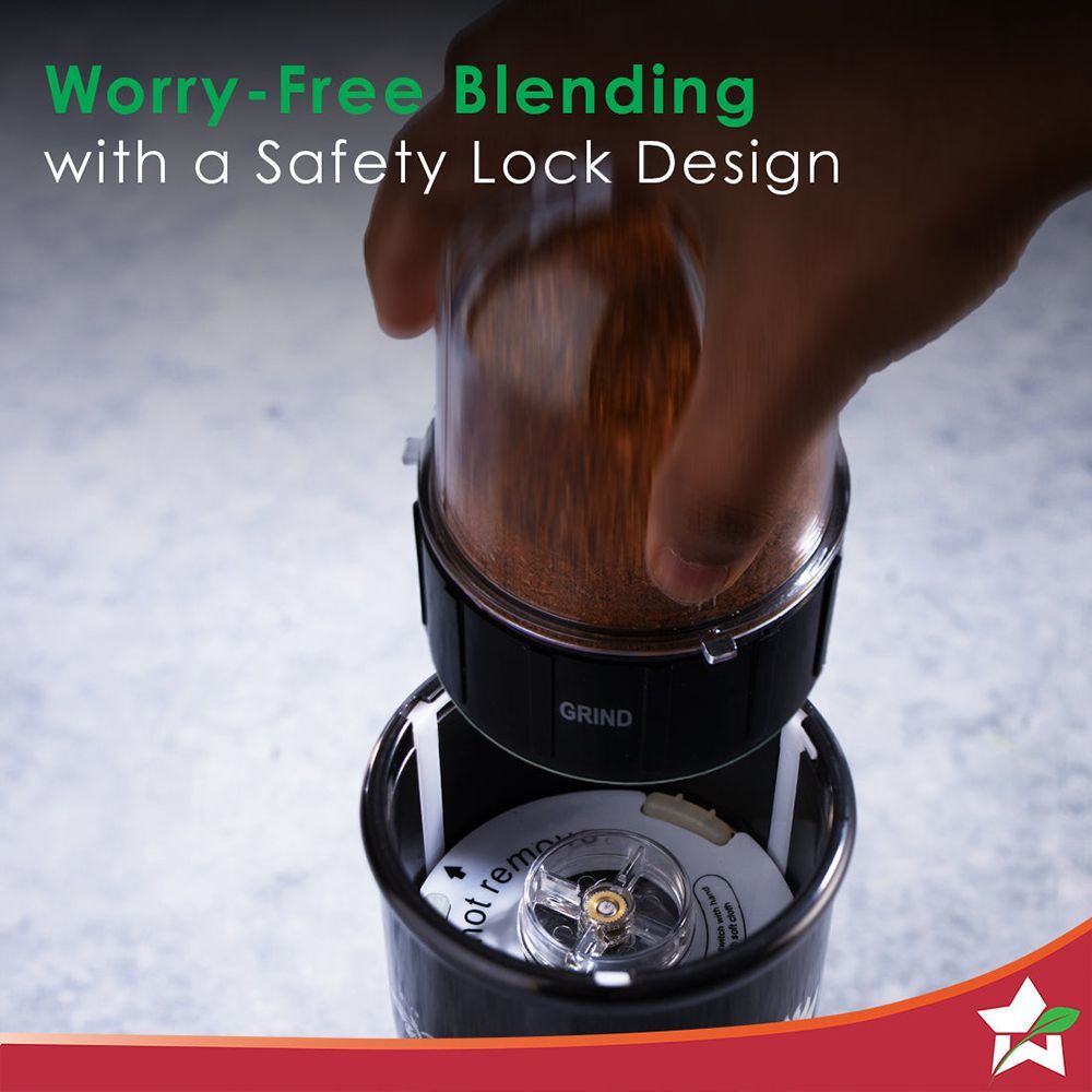 WONDERCHEF Nutri-blend 500 Watt 3 Jars Mixer Grinder Blender (22000 RPM, Powerful Motor, Black)_3