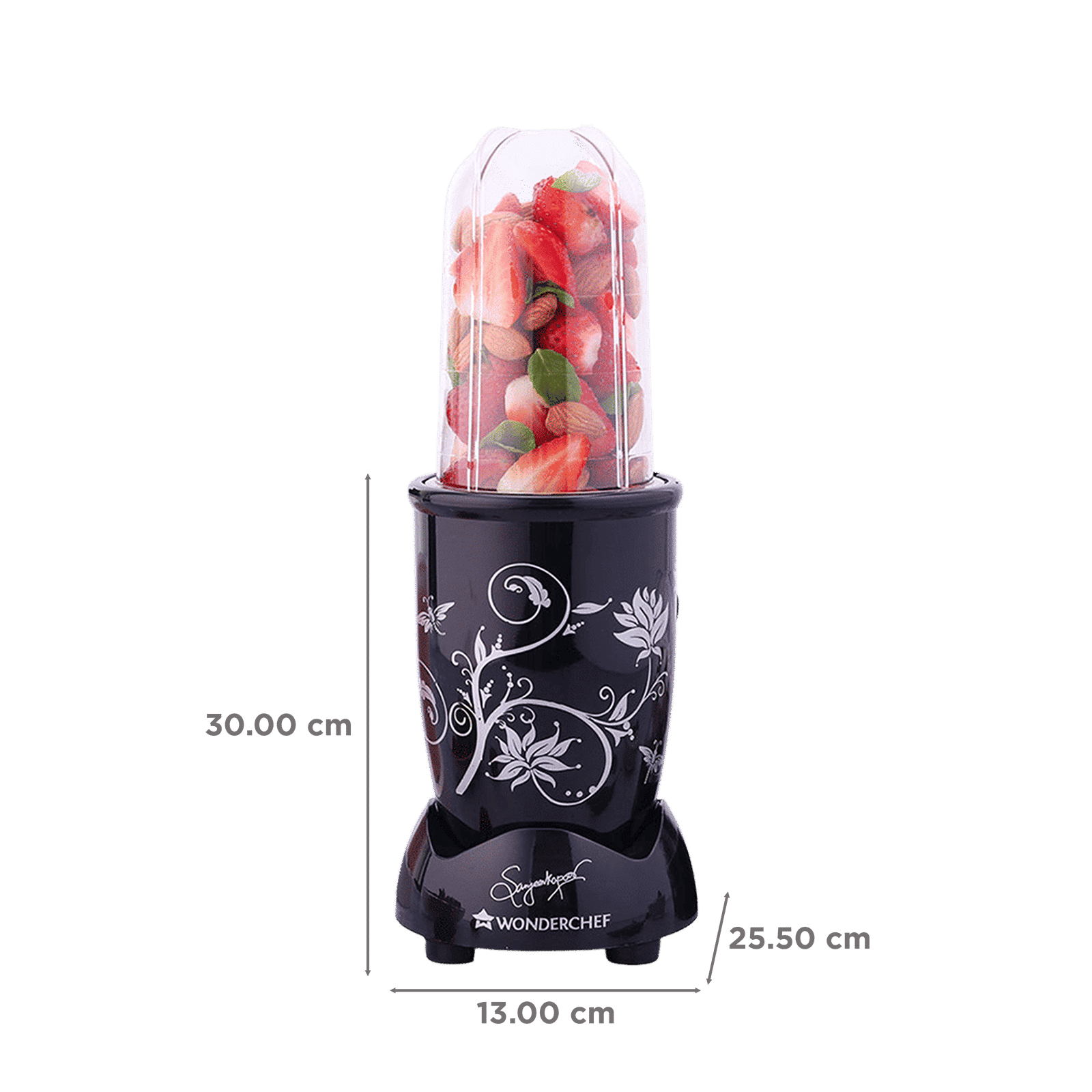 WONDERCHEF Nutri-blend 500 Watt 3 Jars Mixer Grinder Blender (22000 RPM, Powerful Motor, Black)_2