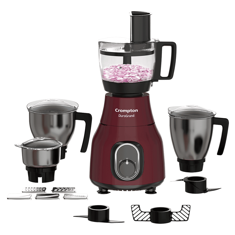 Crompton Duro Grand Plus 750 Watt Food Processors with 8 Blades (Red) Crompton Duro Grand Plus 750 Watt Food Processors with 8 Blades (Red)_1