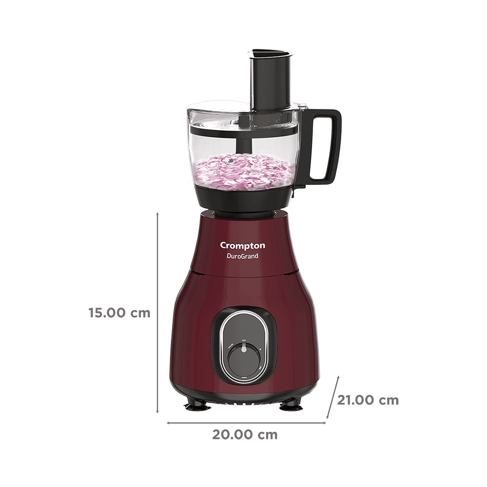 Crompton Duro Grand Plus 750 Watt Food Processors with 8 Blades (Red)_2