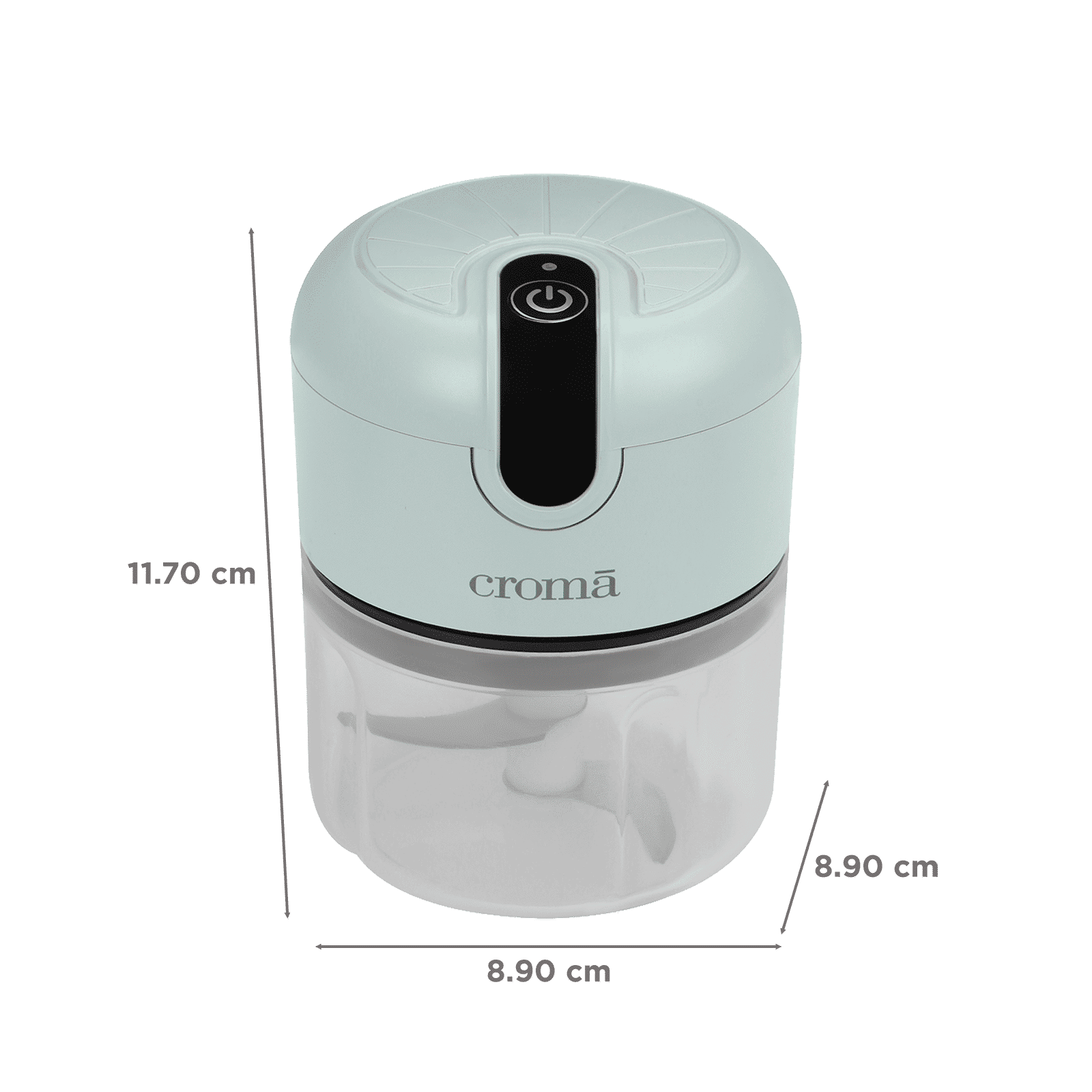 Croma 30 Watt Vegetable & Fruits Chopper with 3 Blades (White)_3