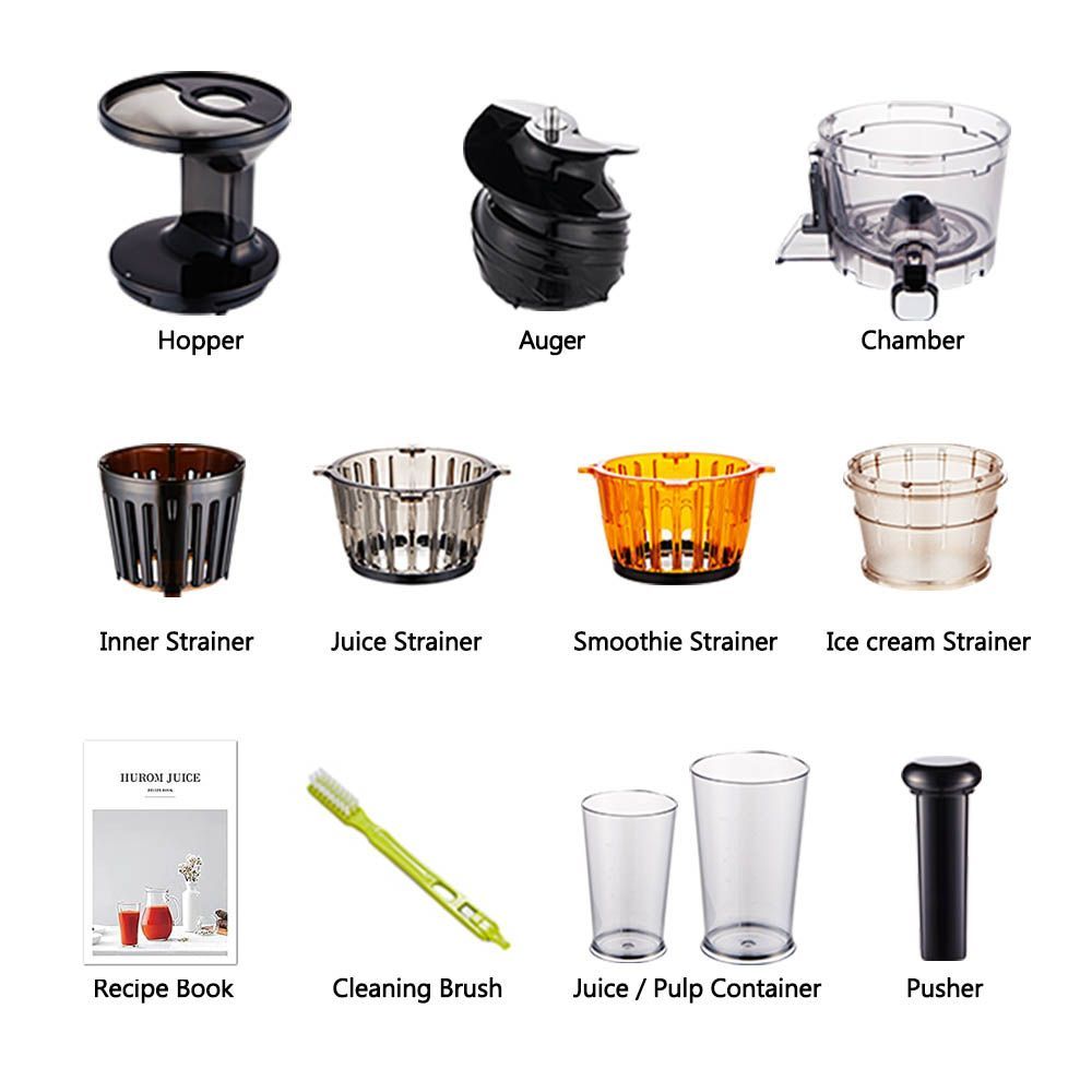 Hurom Easy Series 150 Watt Cold Press Juicer (43 RPM, Quiet Operation, Black Pearl)_11