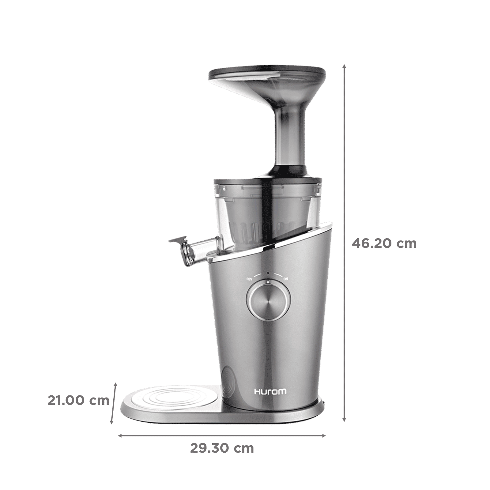 Hurom Easy Series 150 Watt Cold Press Juicer (43 RPM, Quiet Operation, Titanium Grey)_3