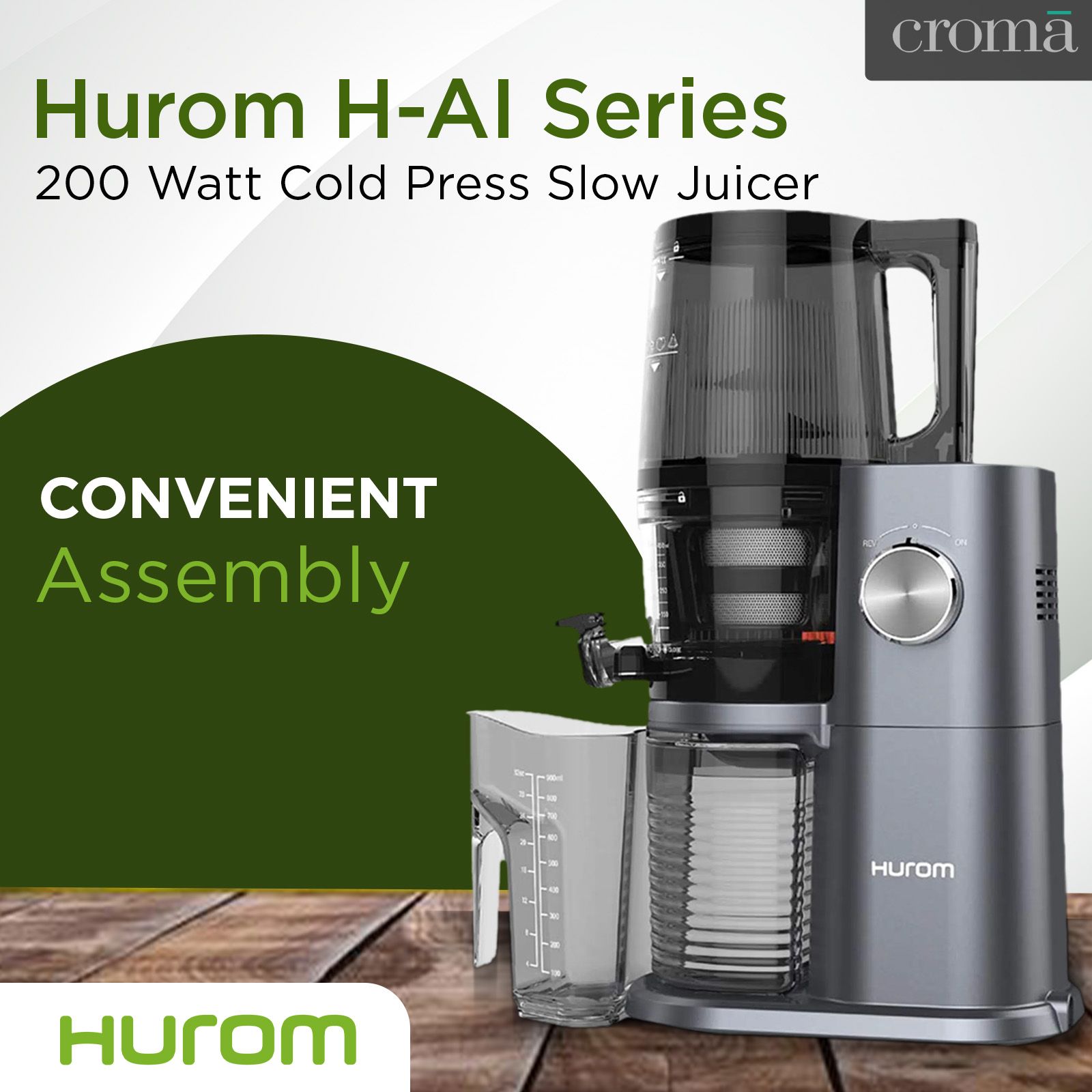 Hurom H-AI Series 200 Watt Cold Press Slow Juicer (60 RPM, Latest Squeezing Technology, Midnight Blue)_16