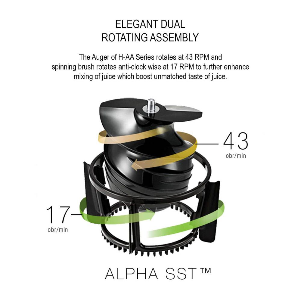 Hurom Classic Series 150 Watt Cold Press Juicer (43 RPM, Slow Squeeze Technology, Rose Gold)_11