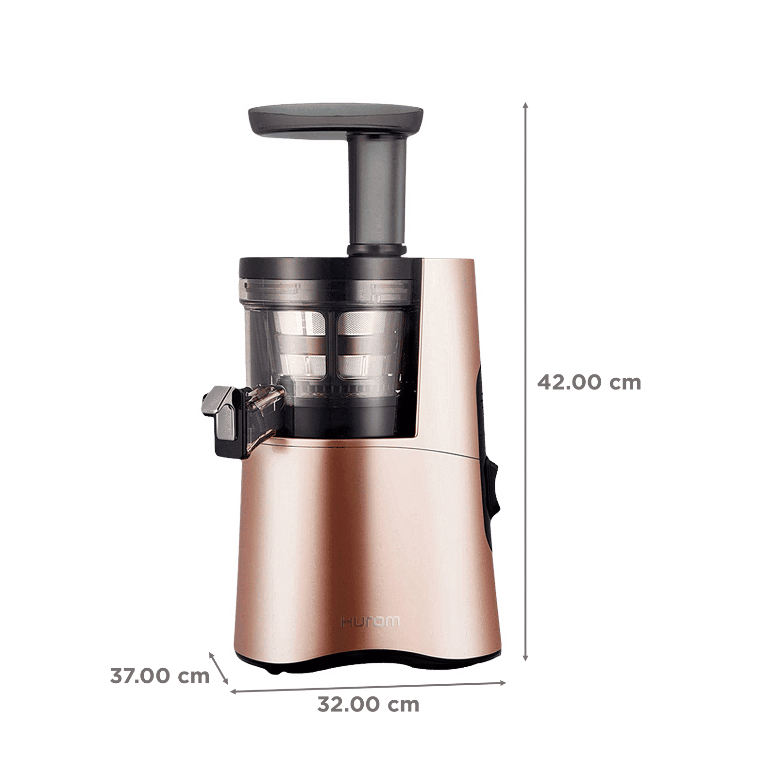 Hurom Classic Series 150 Watt Cold Press Juicer (43 RPM, Slow Squeeze Technology, Rose Gold)_3