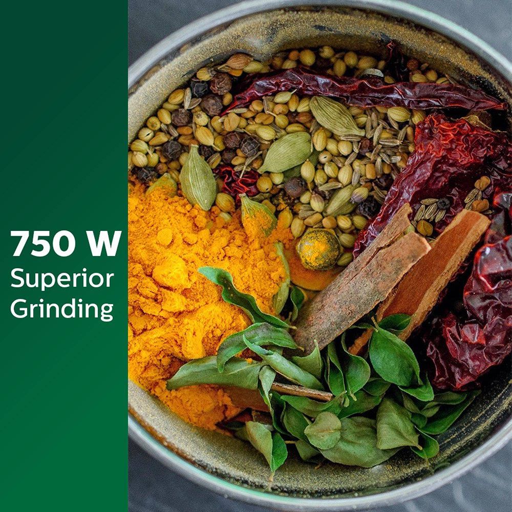 PHILIPS Viva Collection 750 Watt 3 Jars Mixer Grinder (19500 RPM, Auto Cut Off Protection, White/Blue) PHILIPS Viva Collection 750 Watt 3 Jars Mixer Grinder (19500 RPM, Auto Cut Off Protection, White/Blue)_10