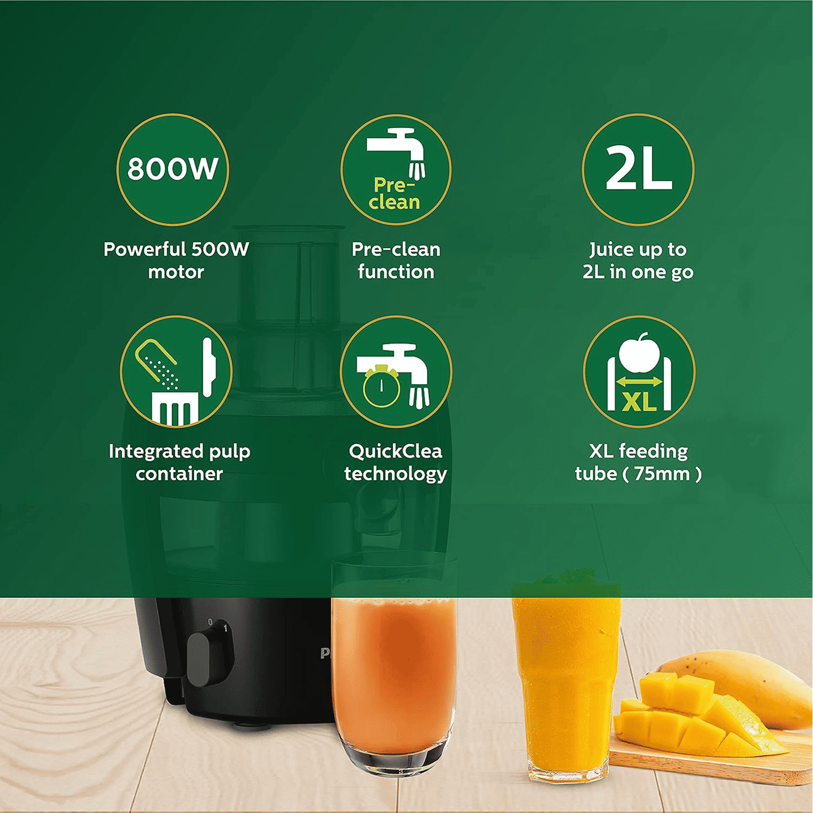 PHILIPS Viva Collection 800 Watt 1 Jar Centrifugal Force Juicer (QuickClean Technology, Aluminium) PHILIPS Viva Collection 800 Watt 1 Jar Centrifugal Force Juicer (QuickClean Technology, Aluminium)_17