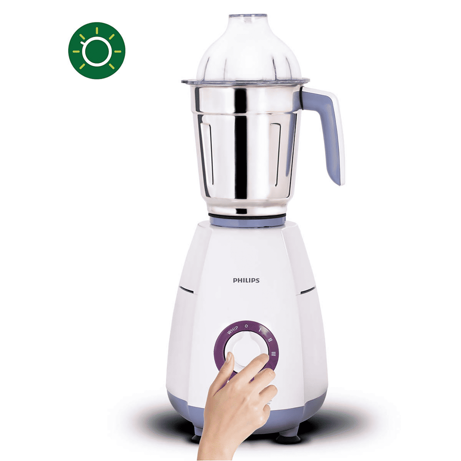 PHILIPS Viva Collection 750 Watt 4 Jars Mixer Grinder (19500 RPM, Auto Cut Off Protection, White/Blue)_12