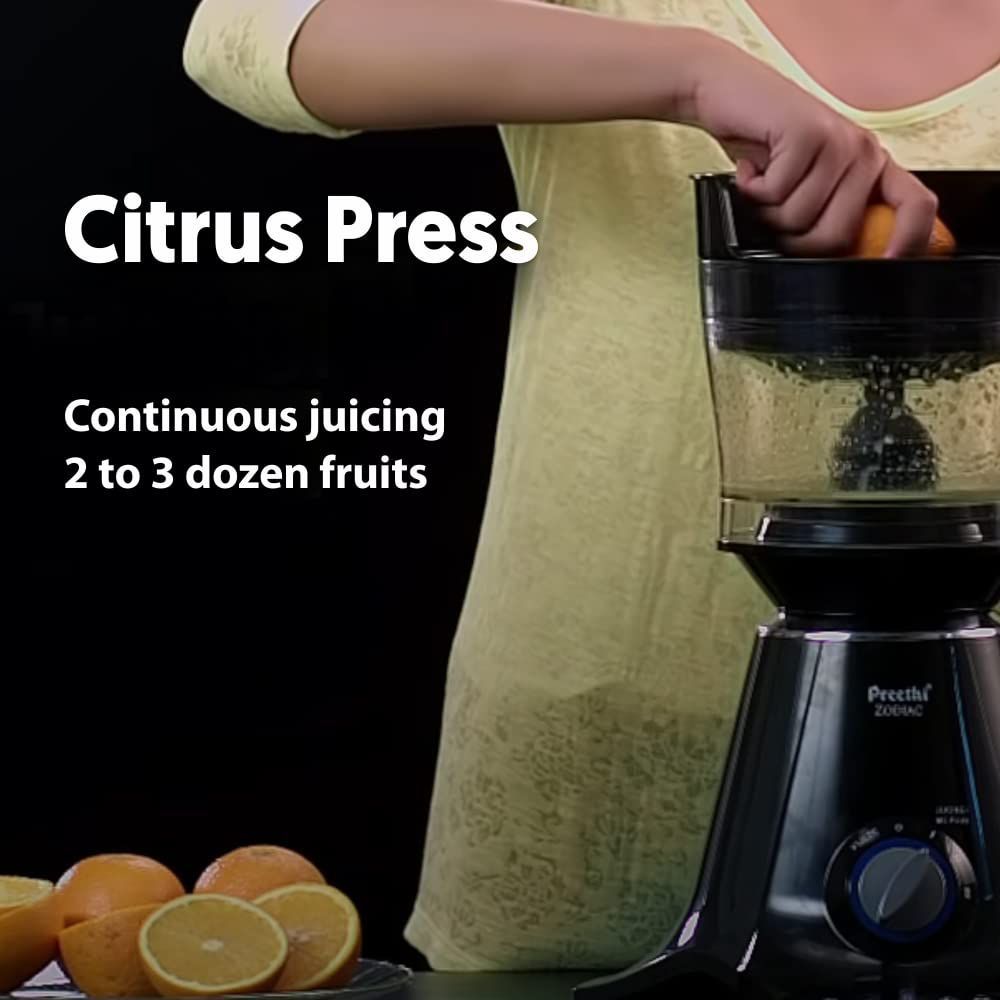 Preethi Zodiac 750 Watt 5 Jars Juicer Mixer Grinder (19000 RPM, 3D Cooling System, Black)_13