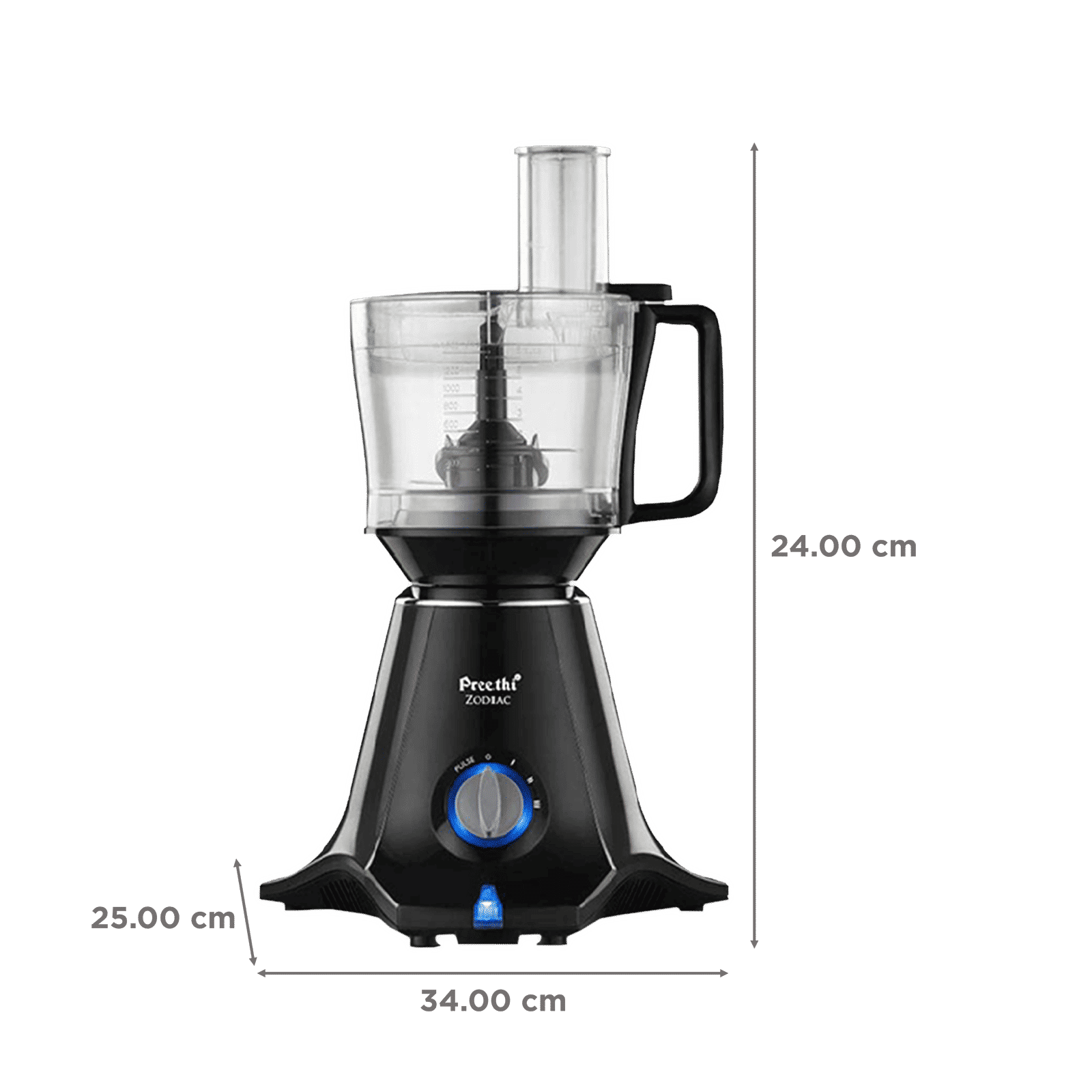 Preethi Zodiac 750 Watt 5 Jars Juicer Mixer Grinder (19000 RPM, 3D Cooling System, Black)_3