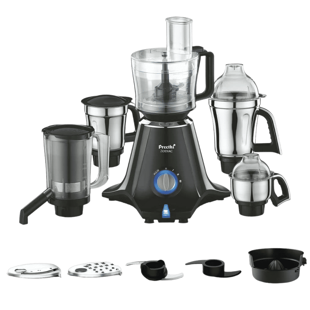 Preethi Zodiac 750 Watt 5 Jars Juicer Mixer Grinder (19000 RPM, 3D Cooling System, Black)_6