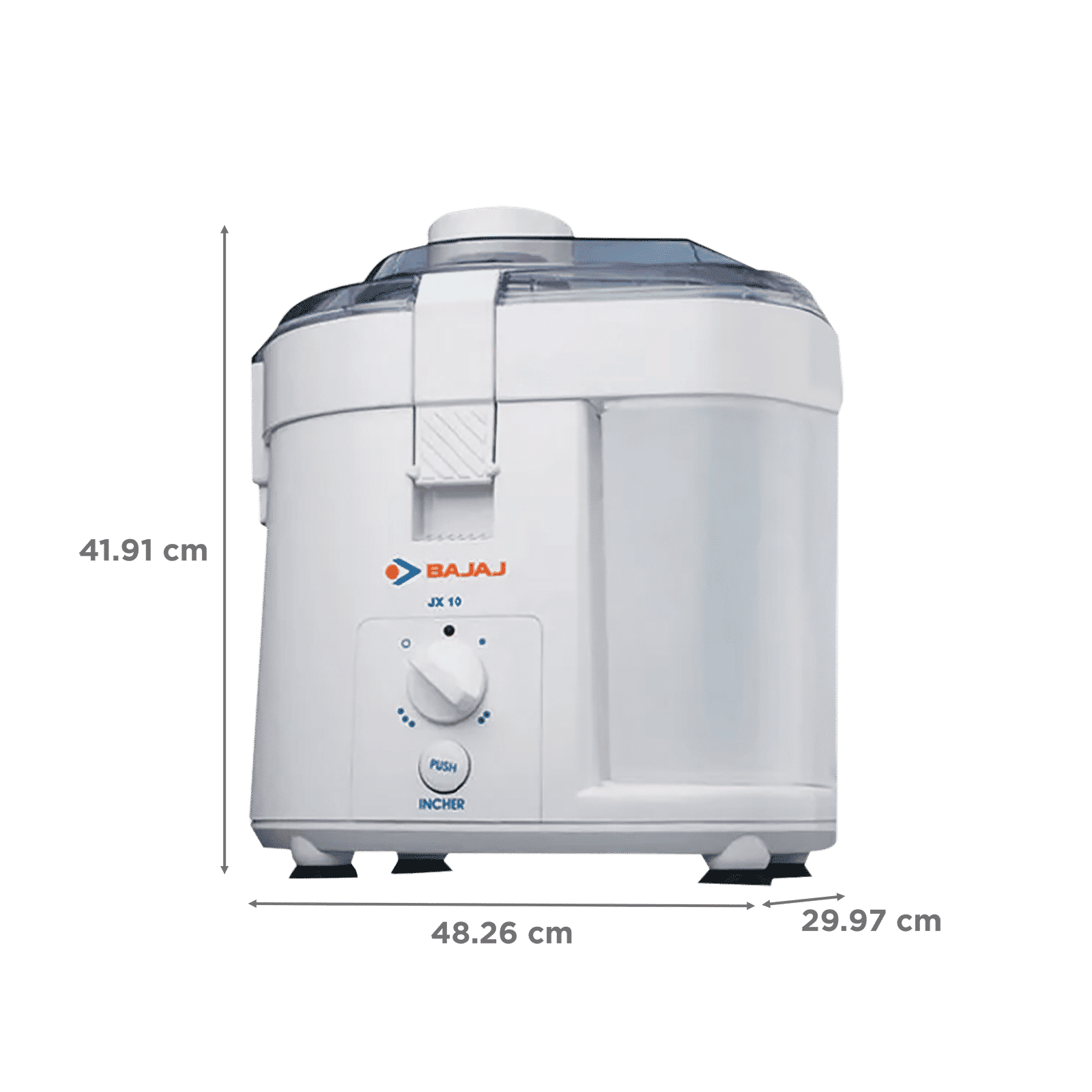 BAJAJ JX 10 450 Watt 3 Jars Juicer Mixer Grinder (3 Speed Control, White)_2