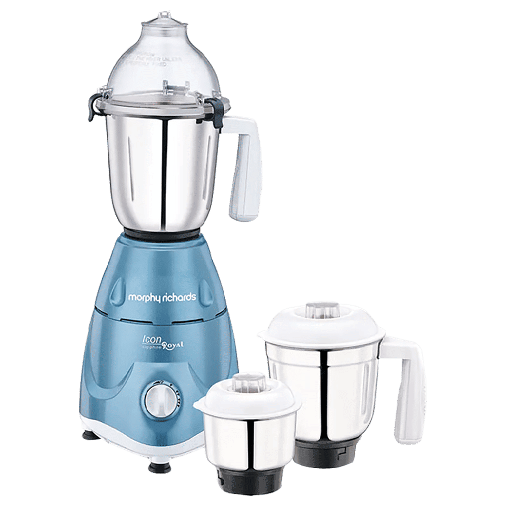 morphy richards Icon Royale 600 Watt 3 Jars Mixer Grinder (18000 RPM, Overload Protection, Sapphire)_1
