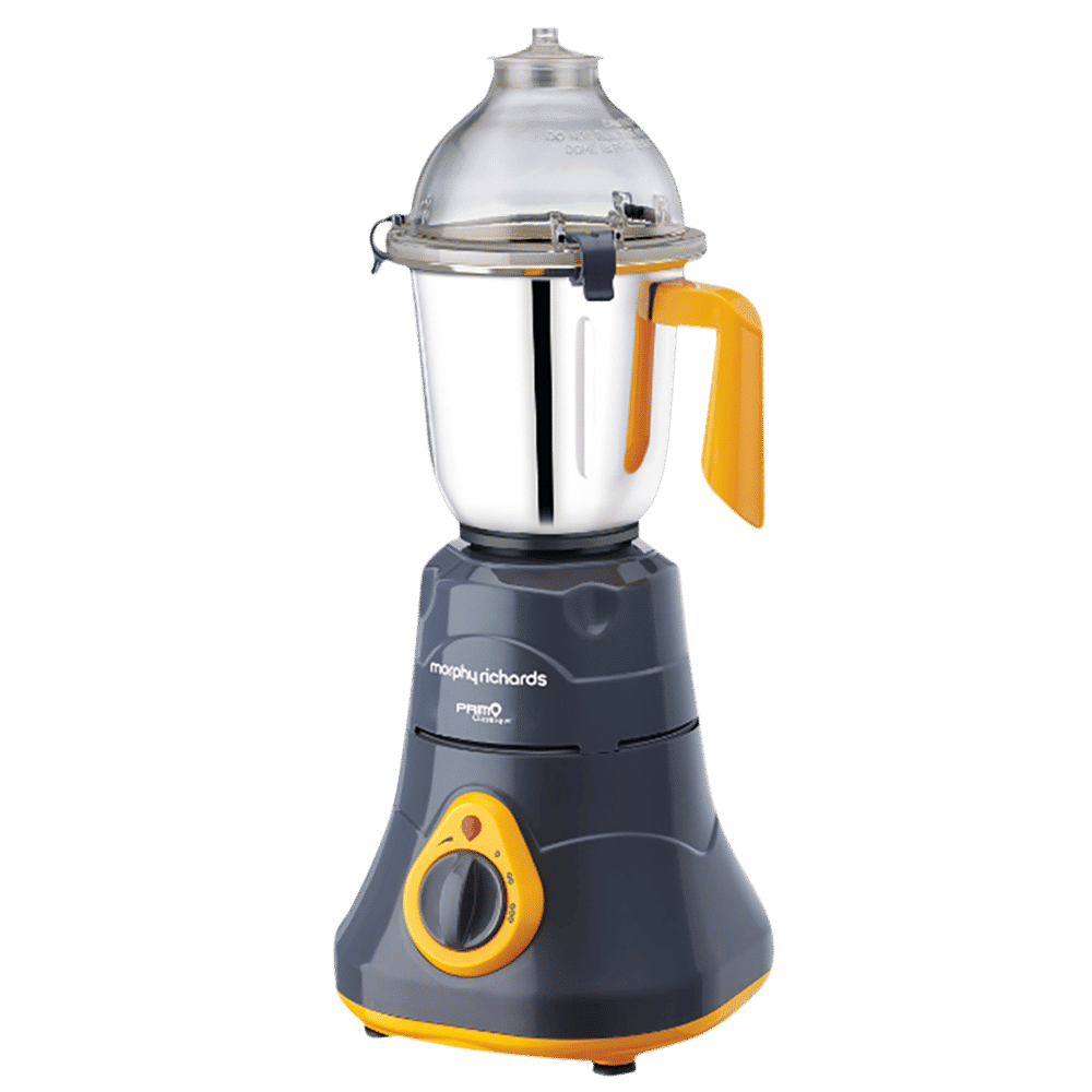 morphy richards Primo Classique 750 Watt 3 Jars Mixer Grinder (18000 RPM, Overload Protection, Grey/Orange)_10