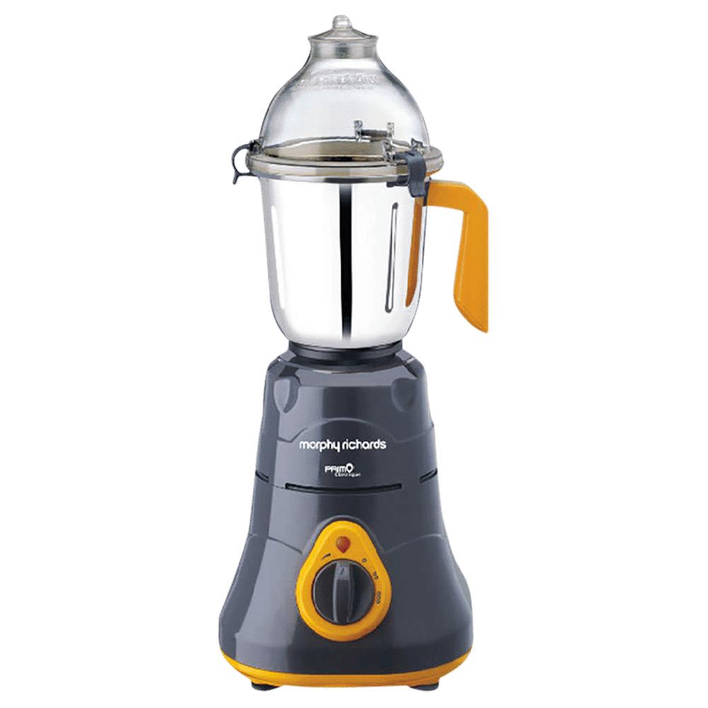morphy richards Primo Classique 750 Watt 3 Jars Mixer Grinder (18000 RPM, Overload Protection, Grey/Orange)_5