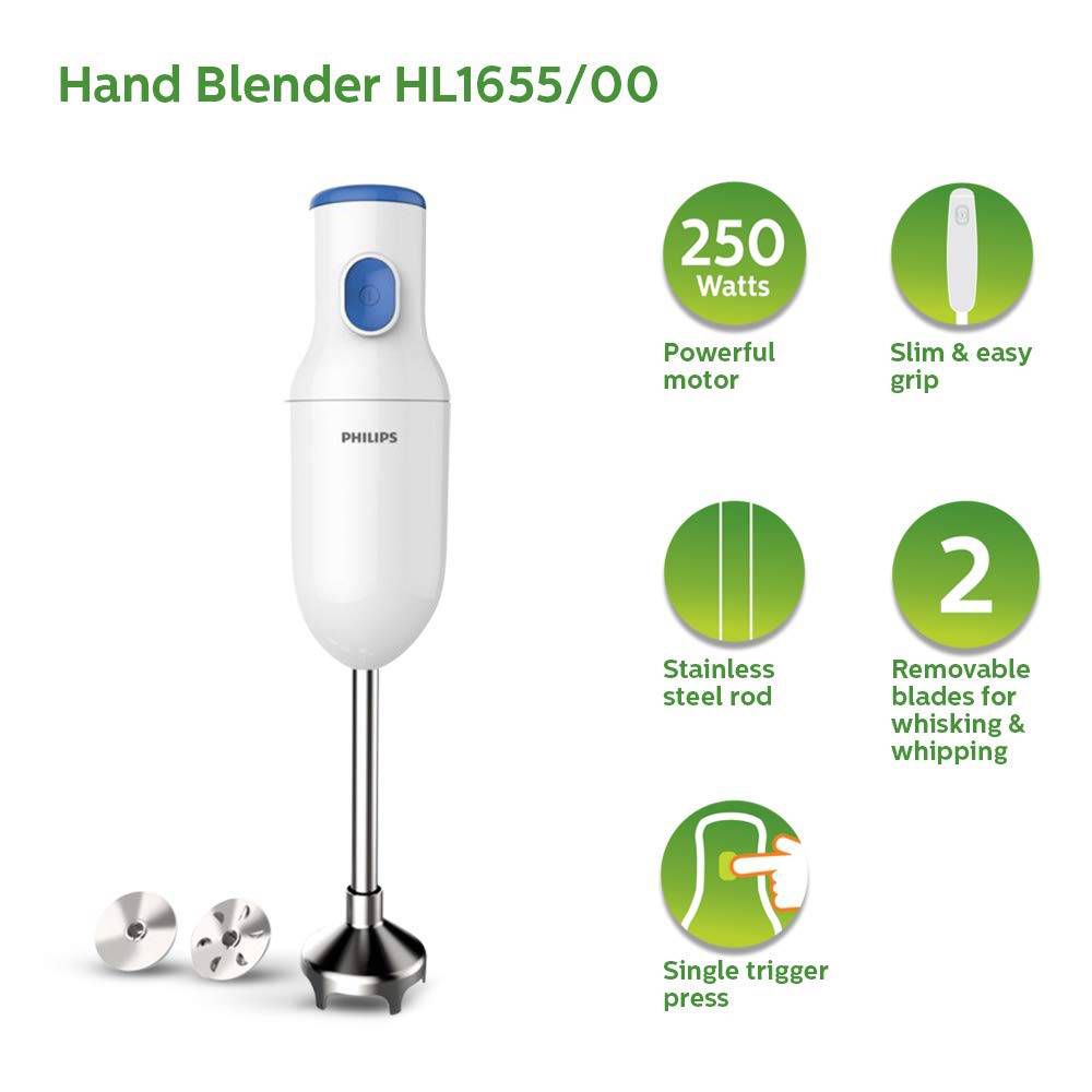 PHILIPS Daily Collection 250 Watt Hand Blender with 2 Attachments (Safety Carry Lock, Blue & White) PHILIPS Daily Collection 250 Watt Hand Blender with 2 Attachments (Safety Carry Lock, Blue & White)_9