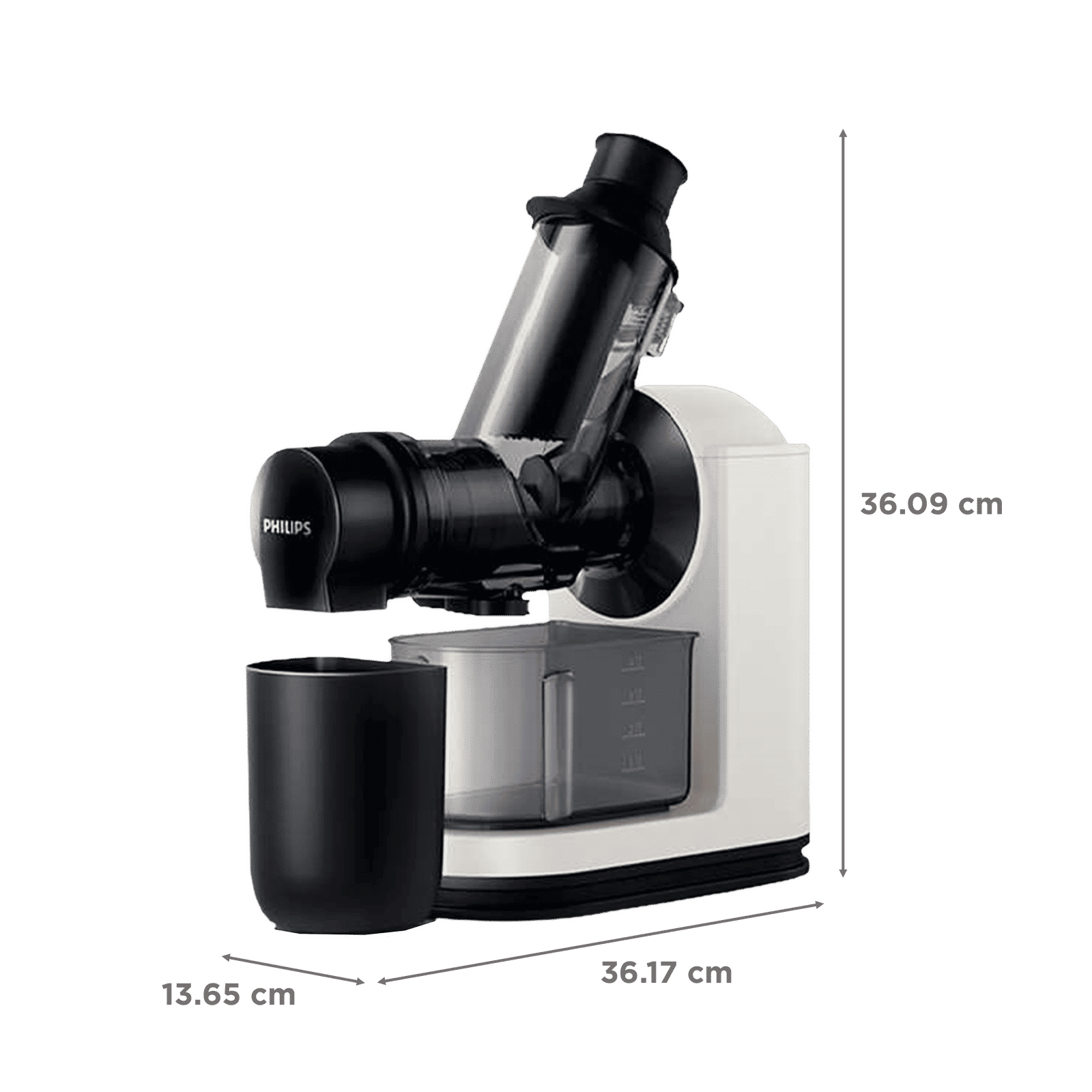 PHILIPS Viva Collection 150 Watt 1 Jar Masticating Juicer (100 RPM, QuickClean Technology, Black/White)_3