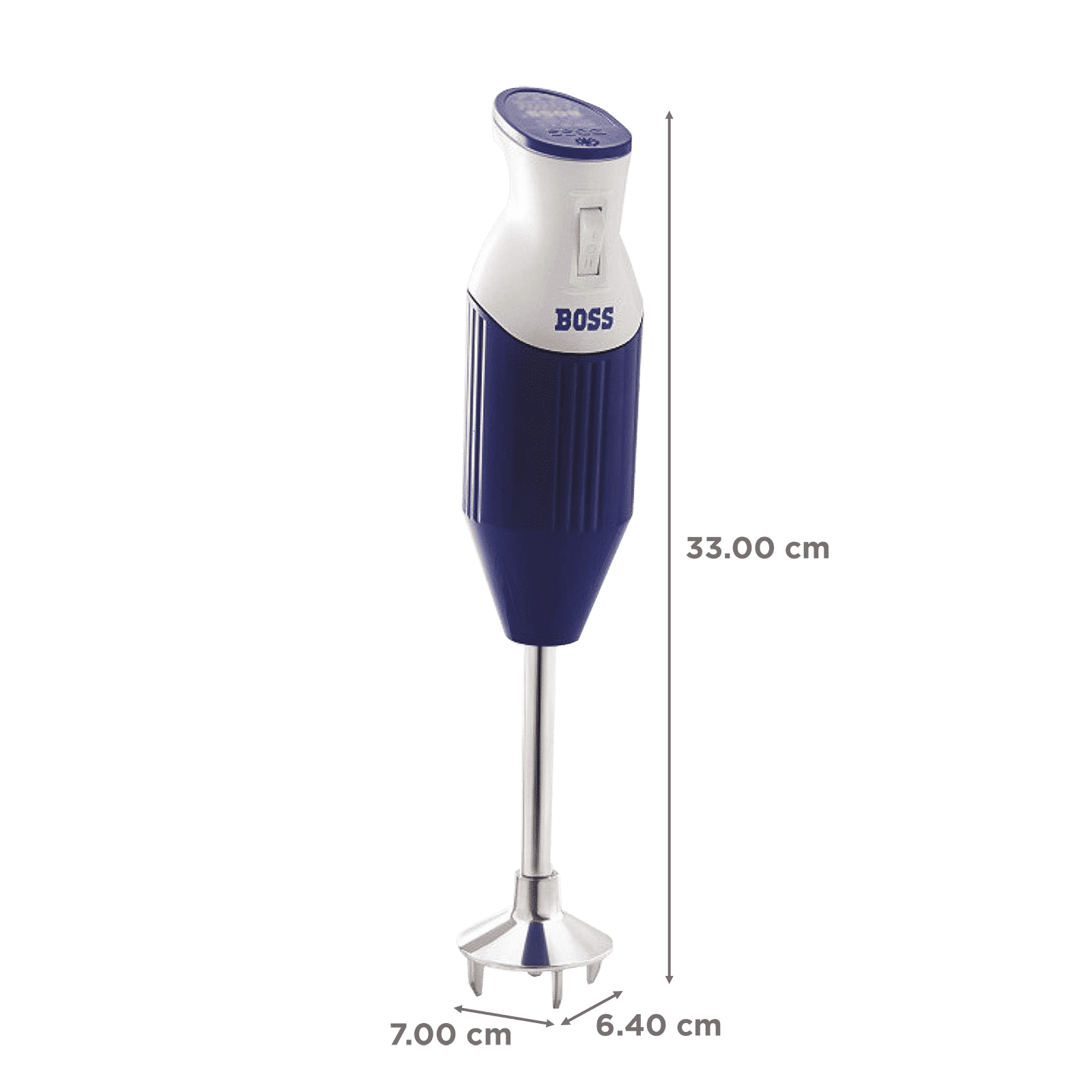 BOSS Big Boss 180 Watt 2 Speed Hand Blender with 4 Attachments (Push Button Control, Twin Blue)_3