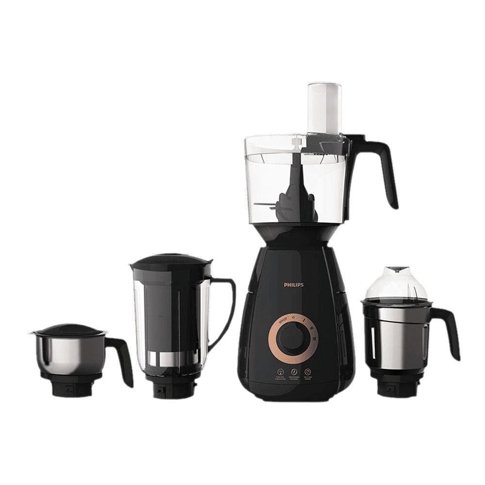 PHILIPS Avance Collection 750 Watt 4 Jars Mixer Grinder (20000 RPM, Gear Drive Technology, Black)_1