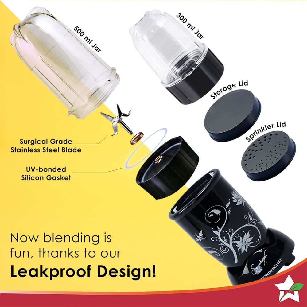 WONDERCHEF Nutri-Blend 400 Watt 2 Jars Mixer Grinder Blender (22000 RPM, Specialised Functions, Black) WONDERCHEF Nutri-Blend 400 Watt 2 Jars Mixer Grinder Blender (22000 RPM, Specialised Functions, Black)_9