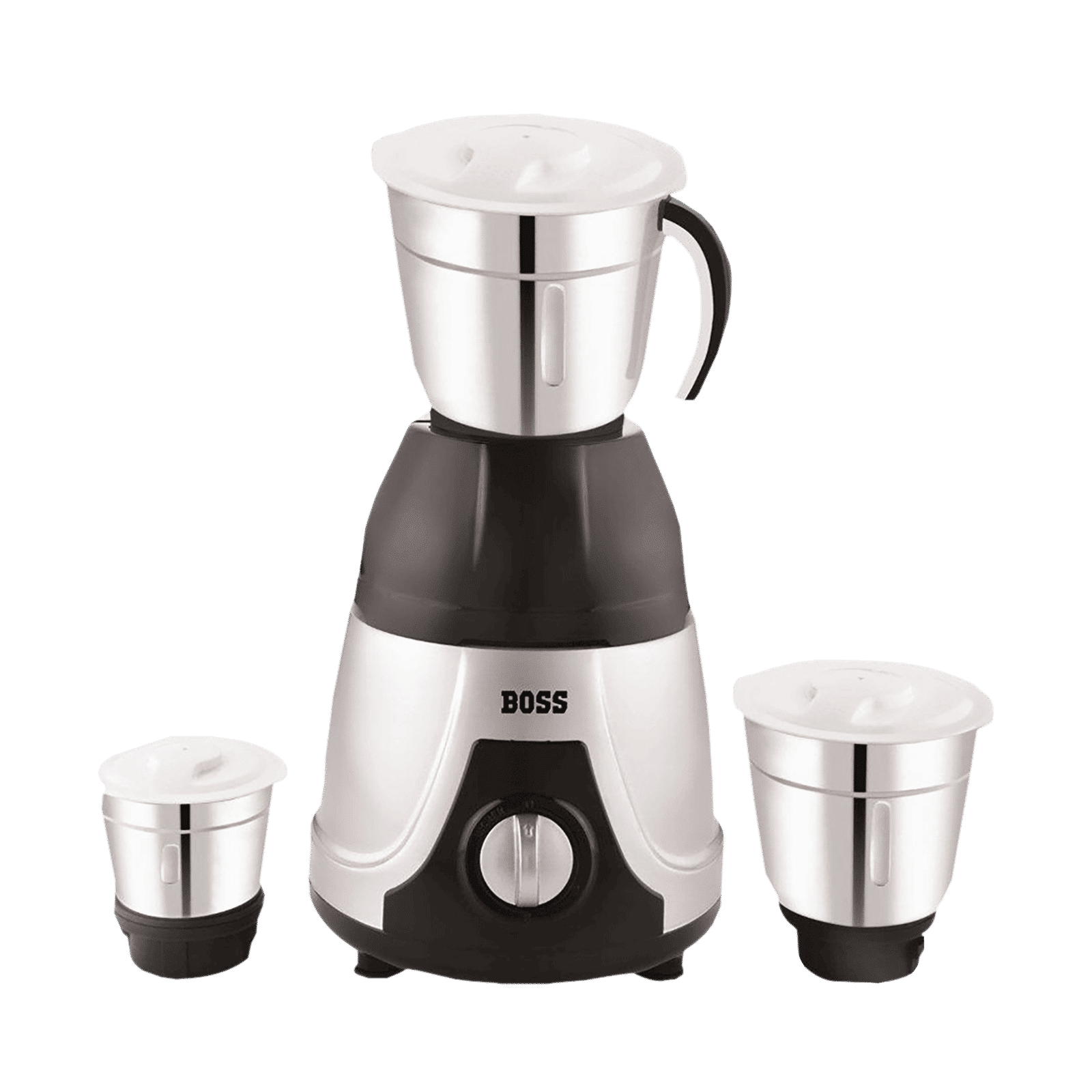 BOSS Flora Deluxe 550 Watt 3 Jars Mixer Grinder (3 Speed Control with Incher, Black/Silver)_1