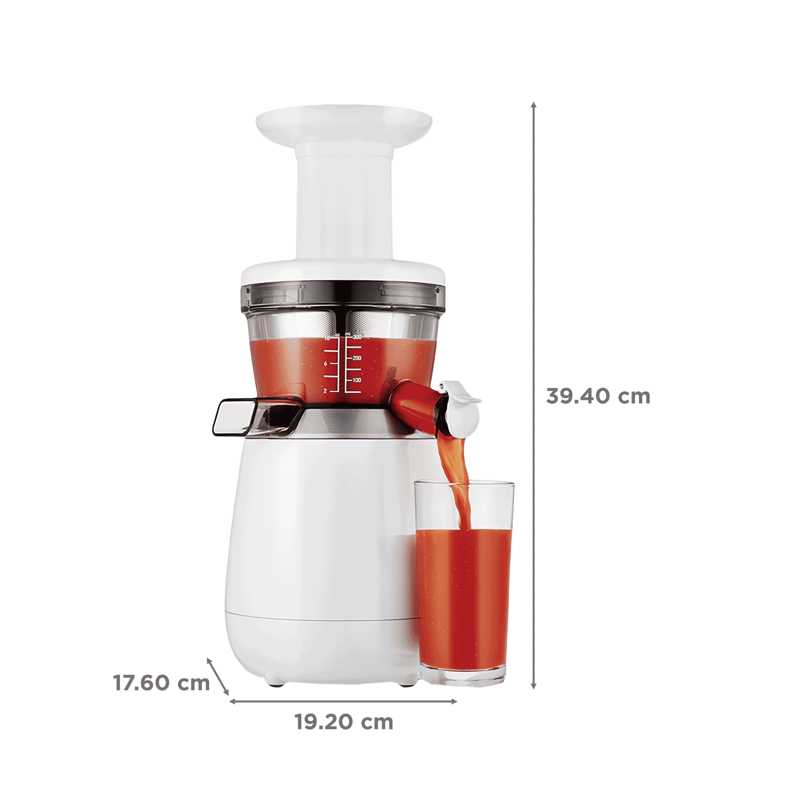 Hurom HP Series 150 Watt Cold Press Slow Juicer (43 RPM, Double-Edged Auger, White)_3