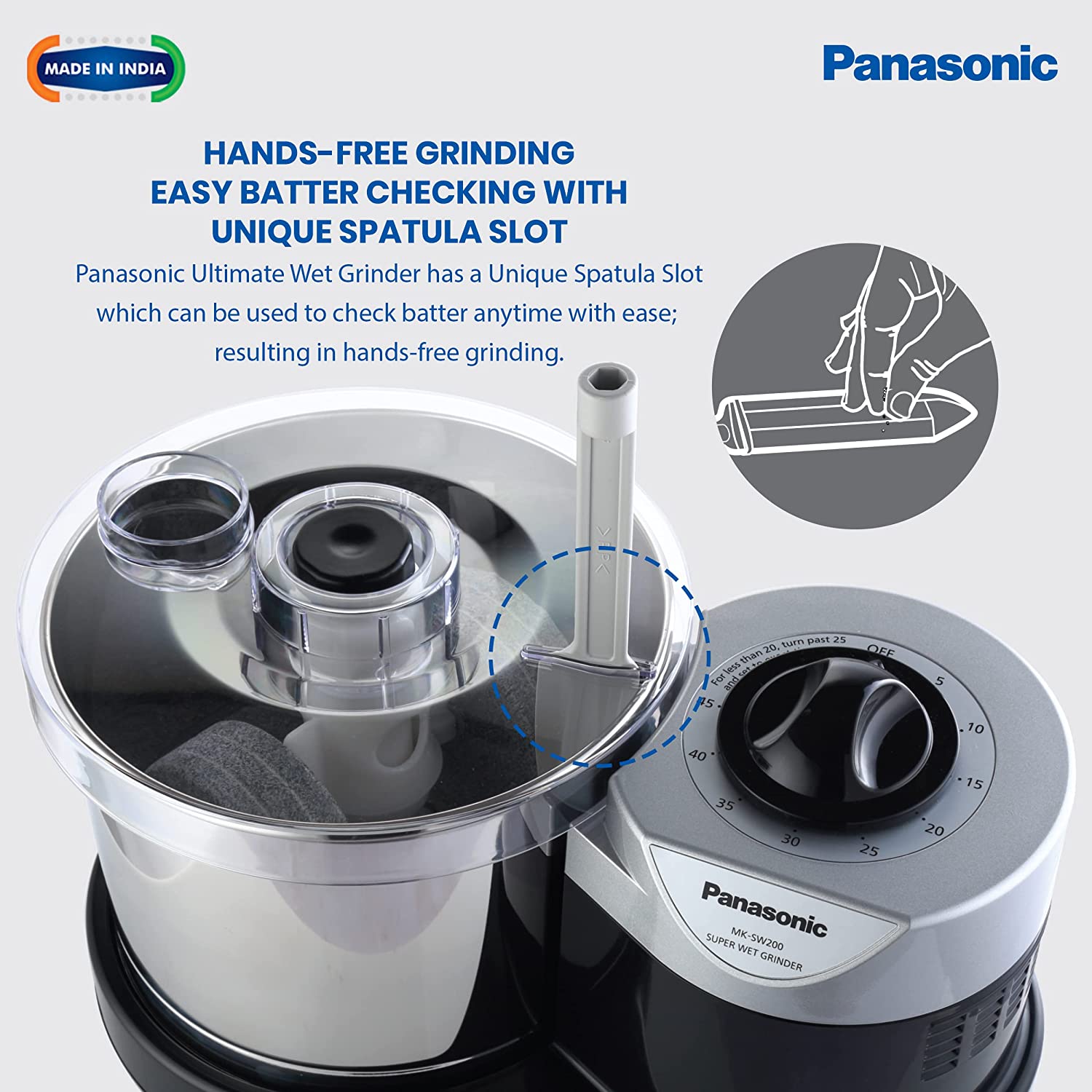 Panasonic Ultimate 2 Litres 2 Stones Wet Grinder (Shock Proof, Black) Panasonic Ultimate 2 Litres 2 Stones Wet Grinder (Shock Proof, Black)_12