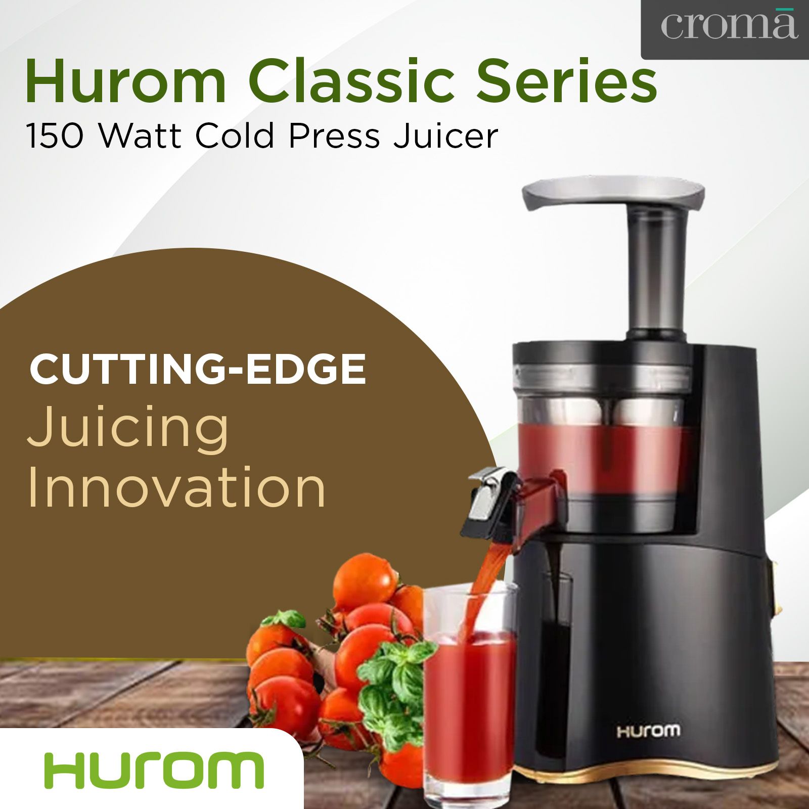 Hurom Classic Series 150 Watt Cold Press Juicer (43 RPM, Slow Squeeze Technology, Black Gold)_17