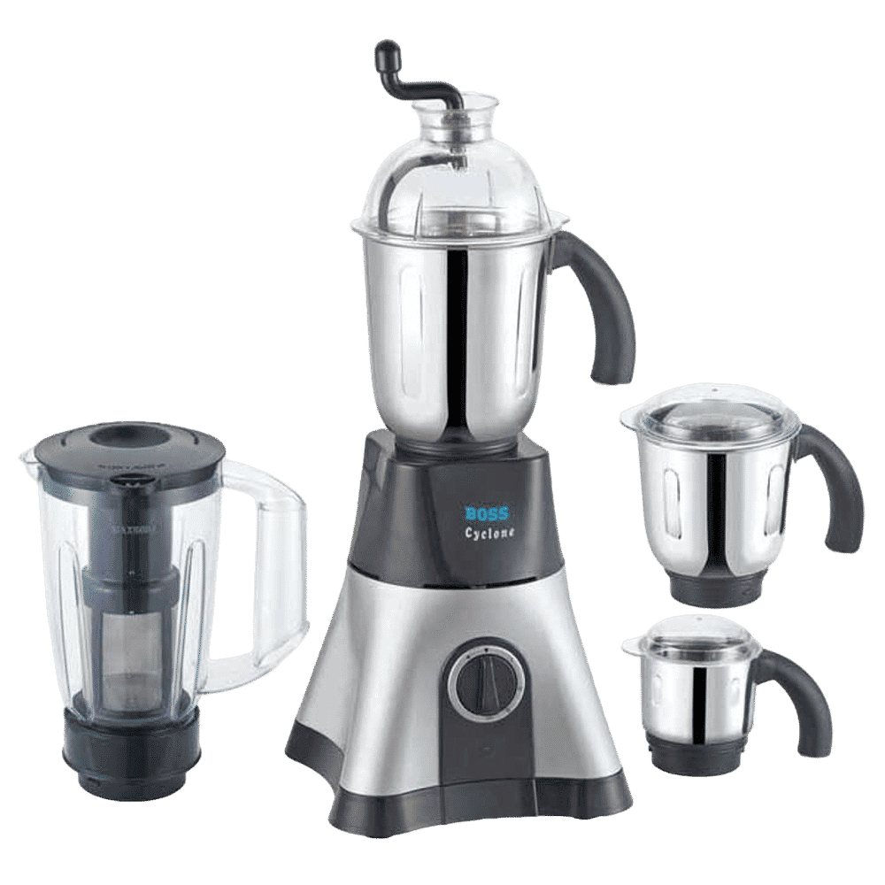 BOSS Cyclone 750 Watt 4 Jars Mixer Grinder (18000 RPM, LED Indicators, Silver)_6