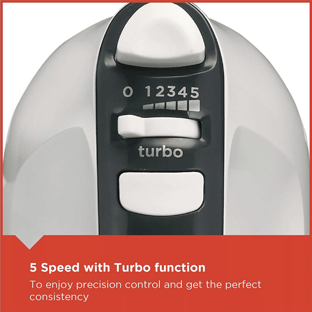 BLACK&DECKER M350 300 Watt 5 Speed Hand Blender with 4 Attachments (Quick Beater Lock, White)_10