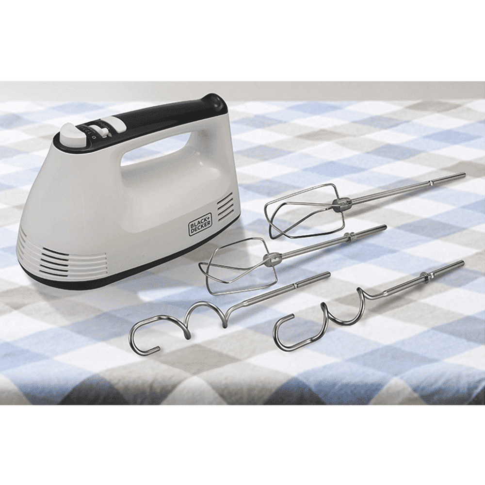 BLACK&DECKER M350 300 Watt 5 Speed Hand Blender with 4 Attachments (Quick Beater Lock, White)_12
