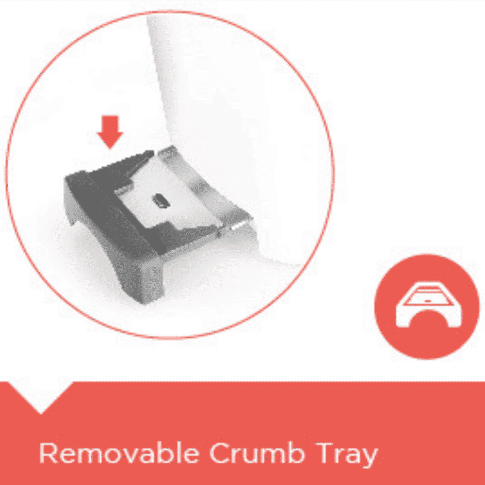 BLACK+DECKER ET122 800W 2 Slice Pop-Up Toaster with Removable Crumb Tray (White) BLACK+DECKER ET122 800W 2 Slice Pop-Up Toaster with Removable Crumb Tray (White)_15