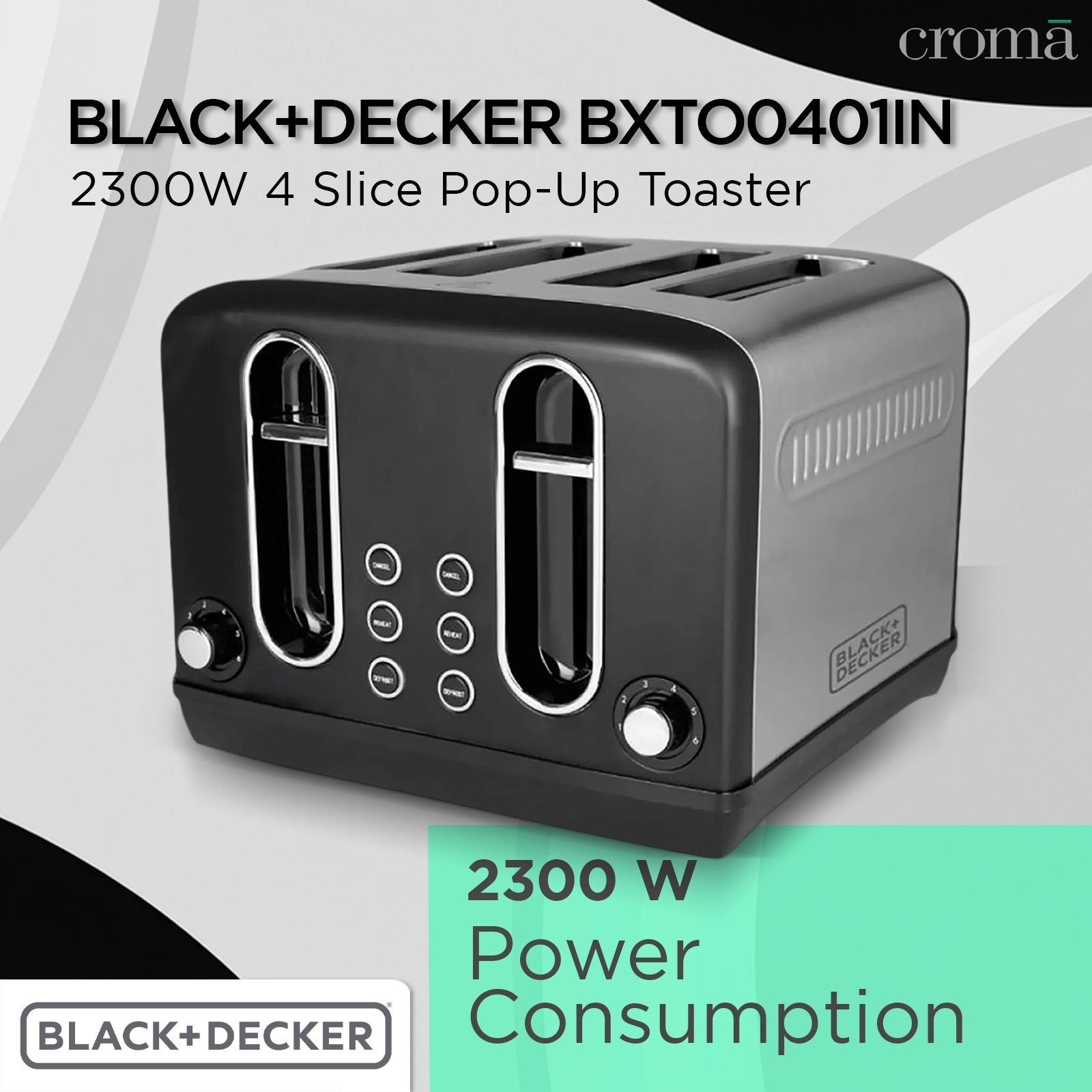 BLACK+DECKER BXTO0401IN 2300W 4 Slice Pop-Up Toaster with Cool Touch Handle (Grey) BLACK+DECKER BXTO0401IN 2300W 4 Slice Pop-Up Toaster with Cool Touch Handle (Grey)_8