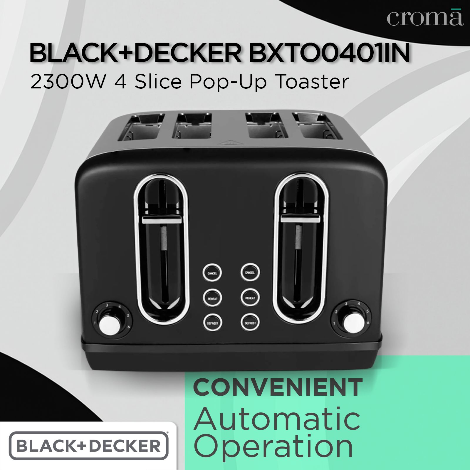 BLACK+DECKER BXTO0401IN 2300W 4 Slice Pop-Up Toaster with Cool Touch Handle (Grey) BLACK+DECKER BXTO0401IN 2300W 4 Slice Pop-Up Toaster with Cool Touch Handle (Grey)_9