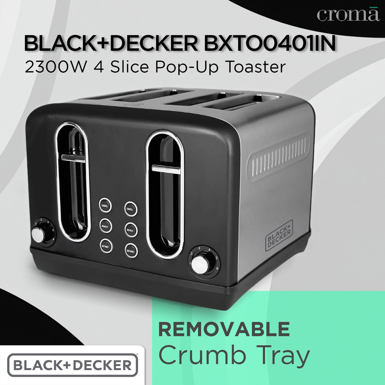 BLACK+DECKER BXTO0401IN 2300W 4 Slice Pop-Up Toaster with Cool Touch Handle (Grey) BLACK+DECKER BXTO0401IN 2300W 4 Slice Pop-Up Toaster with Cool Touch Handle (Grey)_10