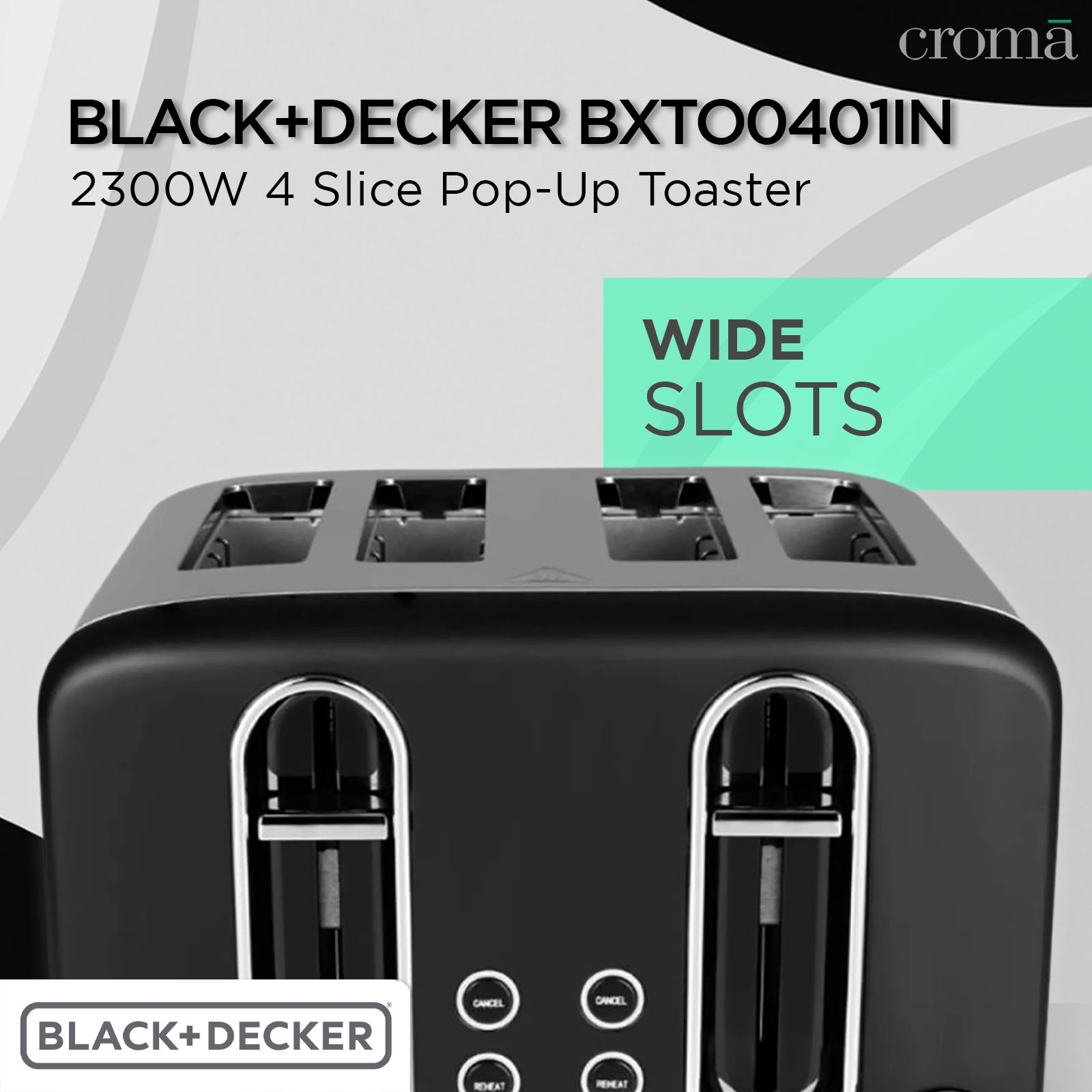 BLACK+DECKER BXTO0401IN 2300W 4 Slice Pop-Up Toaster with Cool Touch Handle (Grey) BLACK+DECKER BXTO0401IN 2300W 4 Slice Pop-Up Toaster with Cool Touch Handle (Grey)_12