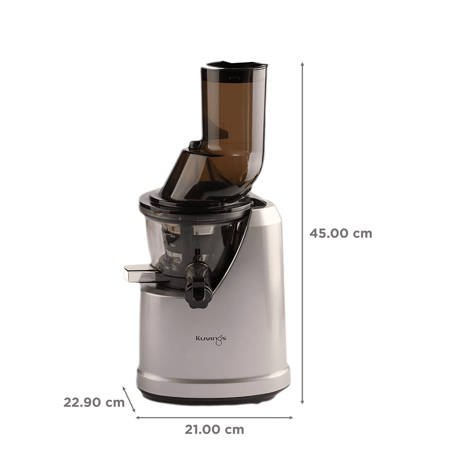 Kuvings B1700 240 Watt 1 Jar Cold Press Slow Juicer (50 RPM, 3-in-1 Multi Function, Dark Silver)_3