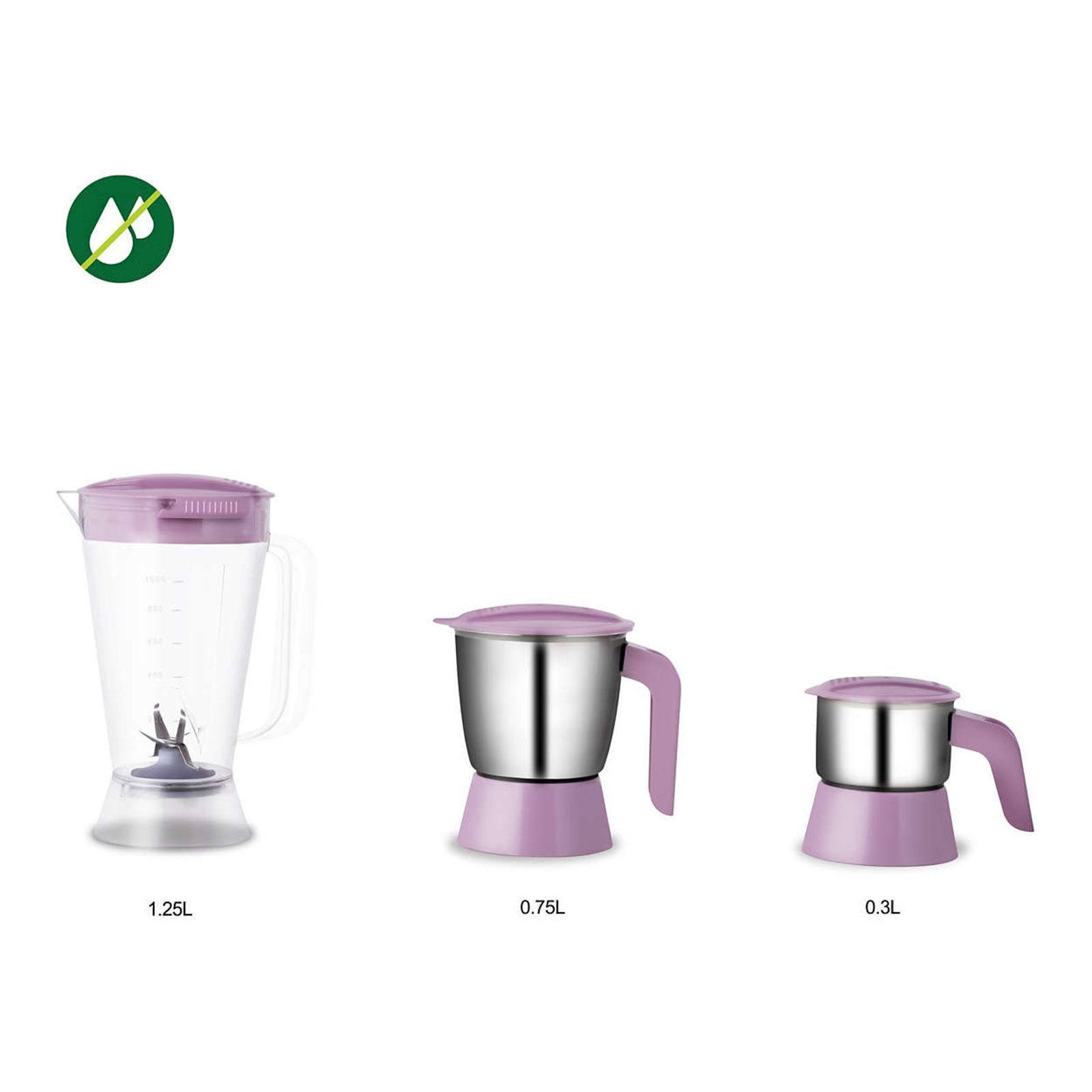 Philips Viva Collection 600 Watt 3 Jars Juicer Mixer Grinder (20000 RPM, Overload Protection, White & Lilac)_14