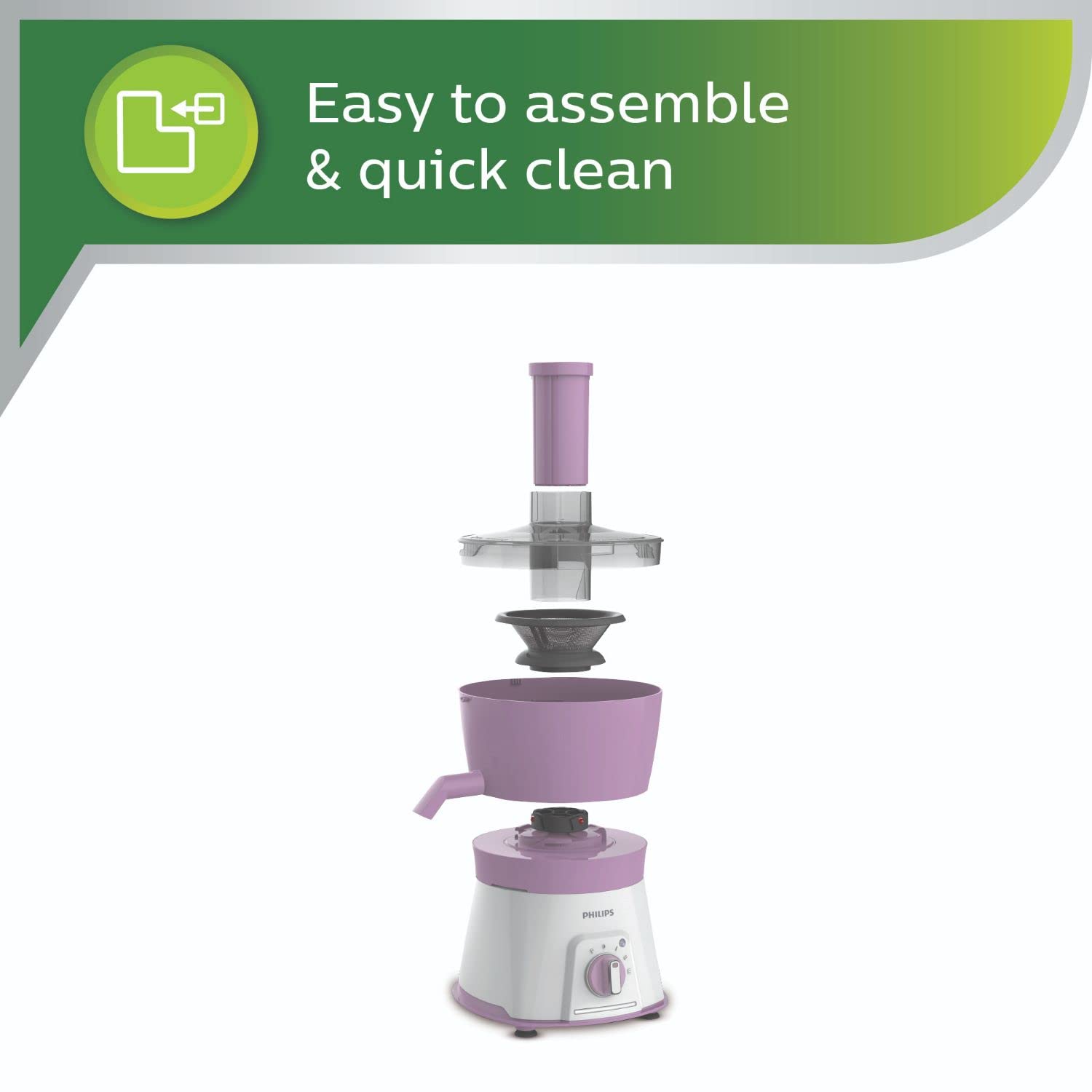 Philips Viva Collection 600 Watt 3 Jars Juicer Mixer Grinder (20000 RPM, Overload Protection, White & Lilac)_15