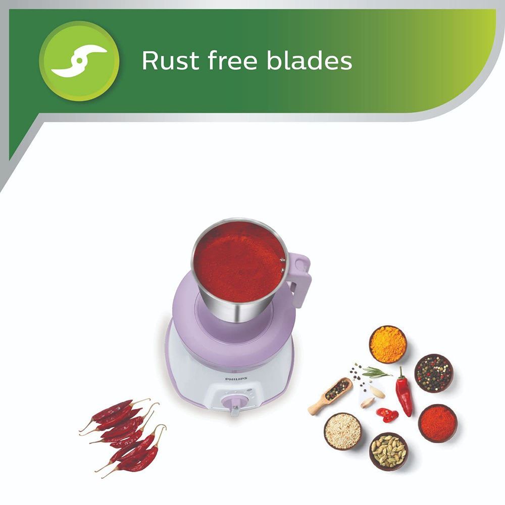 Philips Viva Collection 600 Watt 3 Jars Juicer Mixer Grinder (20000 RPM, Overload Protection, White & Lilac)_18